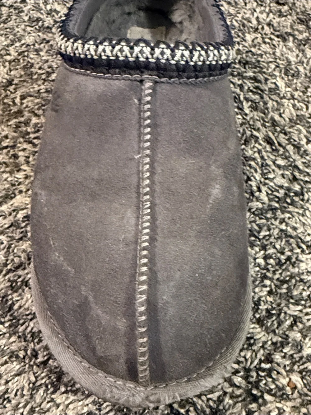 UGG Gray Suede Slip-On Loafers